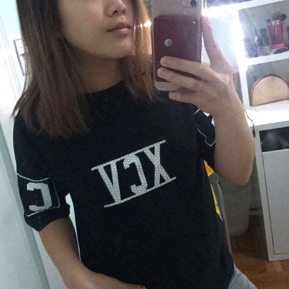 Topshop Tops - Mesh jersey tee